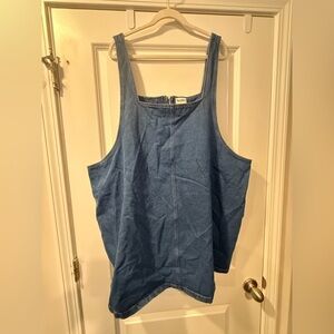 Blue Denim Sleeveless Dress